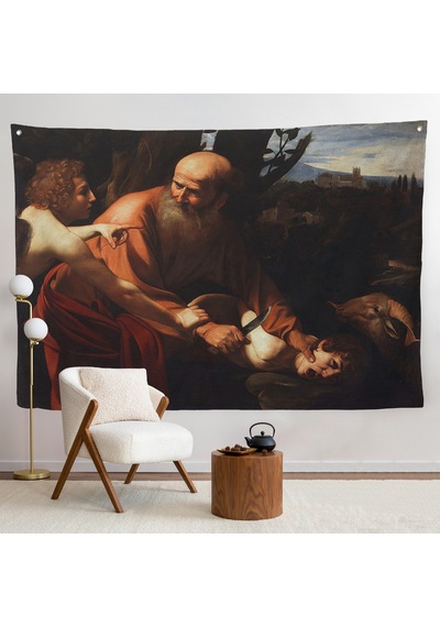 Caravaggio - İsanın Kurban Edilmesi Duvar Örtüsü - Sacrifice Of Isaac-7121