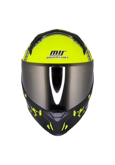 Mts M-910 VıgorGüneş Vizörlü Kask Gri Camlı Mat Siyah- Sarı