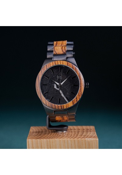 Zebrino Zbr-al-wp Alloy Wood Power Ahşap Erkek Kol Saati 45 Mm