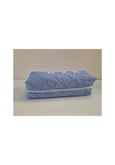 Dreamy Blue Kapitone Fiyonklu Tüm Saç Şekillendiricilerine Uygun Organizer Çanta Tb043