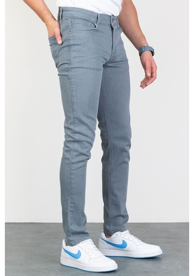 HLT Jeans Erkek Likralı Esnek Mavi Slim Fit Taşlamalı Kot Pantolon -