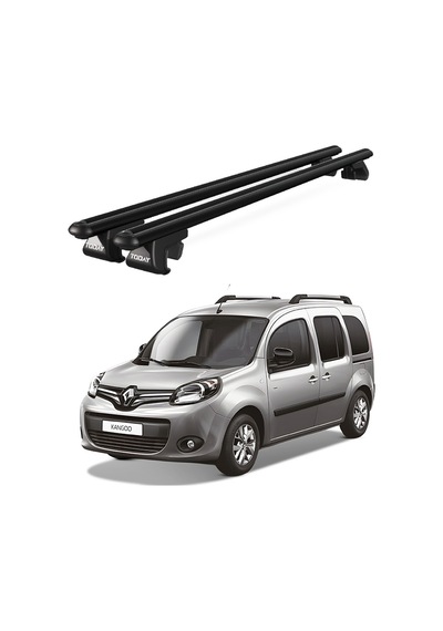 Venüs Renault Kangoo 5d 2007-2021 Uyumlu Siyah Ara Atkı Port Bagaj Tavan Barı