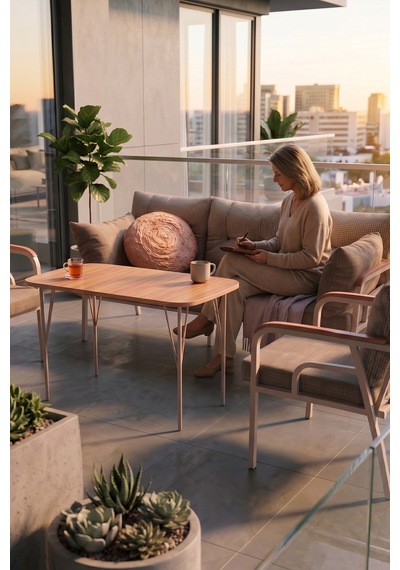 Ekon Serisi 1. Sınf 3+1+1 Ve 1 Adet Orta Sehpa 2 Yastıklı Bahçe Balkon Oturma Koltuk Takımı Cappucino İskelet Cappucino Minder Ekon Serisi 1. Sınf 3+1+1 Ve 1 Adet Orta Sehpa 2 Yastıklı Bahçe Balkon Oturma Koltuk Takımı Cappucino İskelet Cappucino Minder