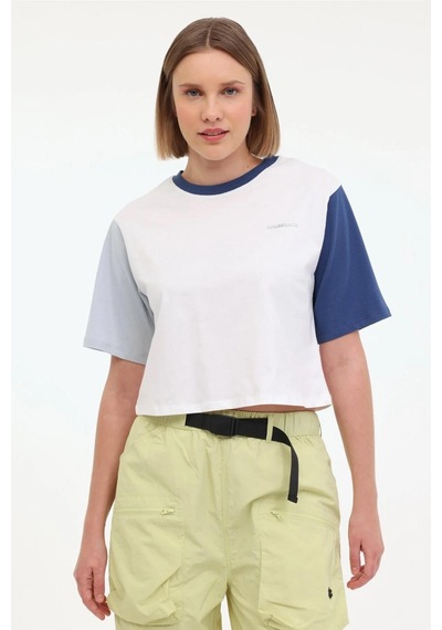 Lumberjack Wl Annabel-c 11ck1234 5fx Kadın Crop Tshırt Beyaz