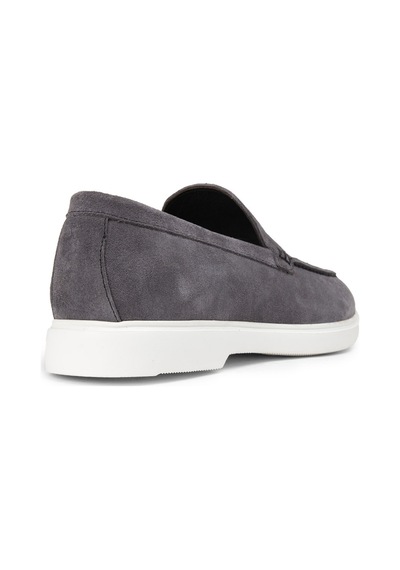 Deery Hakiki Süet Gri Erkek Loafer Ayakkabı - 01957mgrıe01 Gri