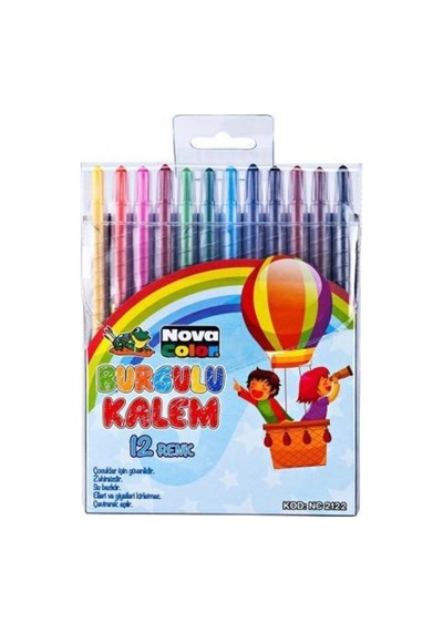 Nova Color Nc2122 Burgulu Mum Boya Kalemi 12 Renk