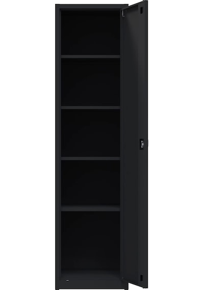Çelik Dosya Dolabı Metal Dolap Ofis Dolapları Arşiv , Garaj , Bahçe , Kiler , Balkon 50x60x180 Siyah / Siyah