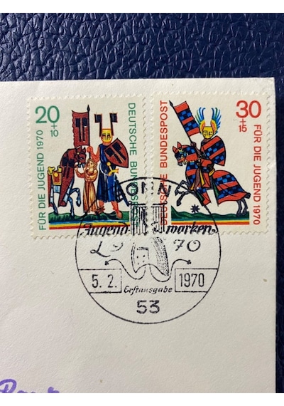 Almanya Özel Damgalı İlk Gün Zarfı Jugend Marken 1970 Erstausgabetag Deutschland Brd