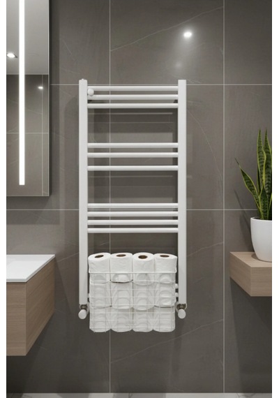 Asılabilir Havlupan Düzenleyici Banyo Havluluk Kurutma Sepeti Tuvalet Kağıdı Organizeri Beyaz Beyaz