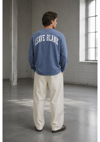 Only & Sons Onsfred Life Rlx Ls Varsity Tee Erkek Sweatshirt 22039026 Mavi