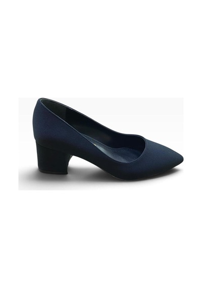 Shoes Kadın Kısa Kalın Topuklu Saten Sade Ayakkabı Siyah - 941140150 Siyah