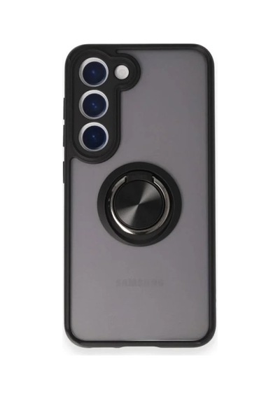 Samsung Galaxy M15 Kılıf Montreal Yüzüklü Silikon Kapak - Siyah