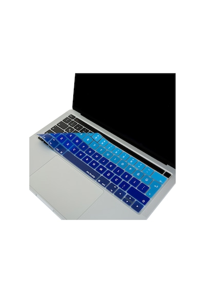 Apple Uyumlu MacBook Pro Klavye Koruyucu Türkçe Q 13inç A1706 A1989 A2159-15inç A1707 A1990 İle Ombre Lacivert Mavi