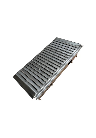Paslanmaz Kömürlü Mangal 35 X 70 Cm Masaüstü Paslanmaz Izgaralı Gri