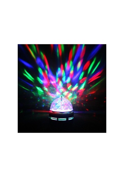 360 Derece Dönen Disko Tarzı Renkli Dekoratif Disco Lamba Beyaz