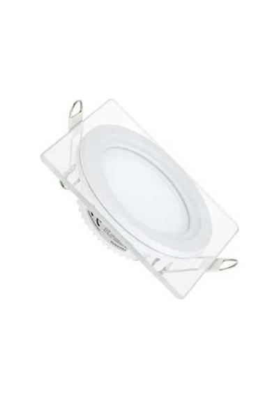 Forlife 5 W Camlı Led Panel Kare Beyaz Gövde Beyaz Işık Fl-2123 3 Adet Beyaz Işık