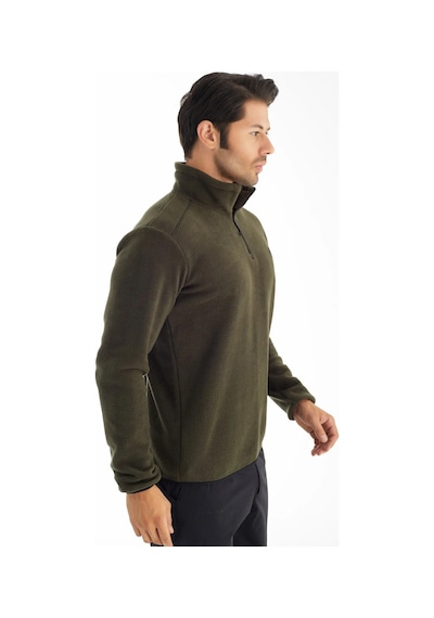 Crozwise Yarım Fermuarlı - Erkek Haki Spor Polar - 6036-04 Haki
