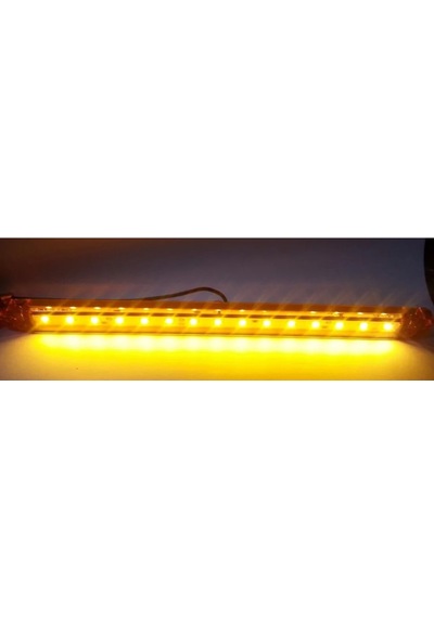 Ahmet Otomotiv 12 Adet Parmak Led Sarı Renk 24cm 15led 12v-24v