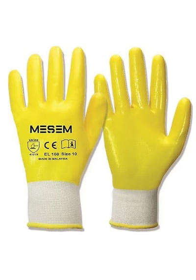 Meşem İş Eldiveni Sarı