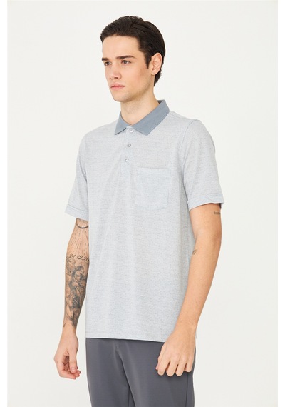 Antrasit Polo Yaka T-shirt Füme