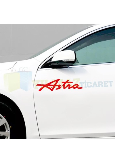 Opel Astra Yan Kapı Tampon Oto Sticker Yapıştırma Etiket 2 Adet