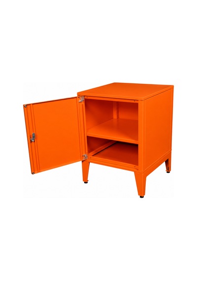 Lande Ziglat Serisi Kilitli Metal Home Office Dolabı Metal Kapaklı Turuncu Ral 2004 450x450x450 Mm