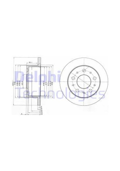 DELPHI BG3923 FREN DİSKİ ARKA 18Q DUCATO 94-06 / BOXER 94-06 / JU