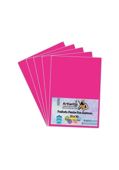 Fon Kartonu Fosforlu Renkler 35X50 5 Adet Artlantis Fosforlu Fon