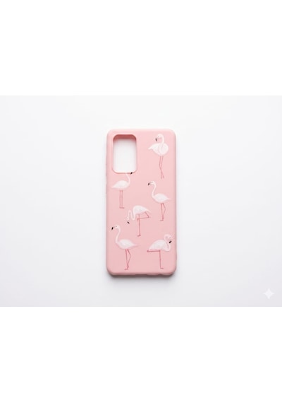 Samsung Galaxy A 52 Pembe Kuğulu Silikon Kılıf Modeli