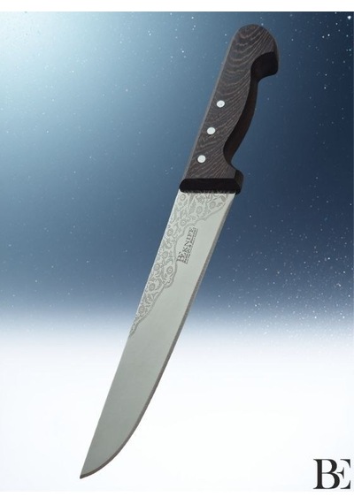 Beknife Bemiral Bıçak No.4 20 Cm 10121.20 Wenge Saplı İşlemeli Kasap Bıçağı 40mm X 200mm X 3mm
