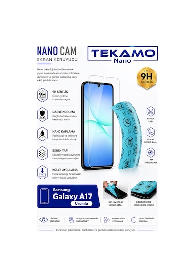 Samsung Galaxy A17 Uyumlu Nano Cam Ekran Koruyucu