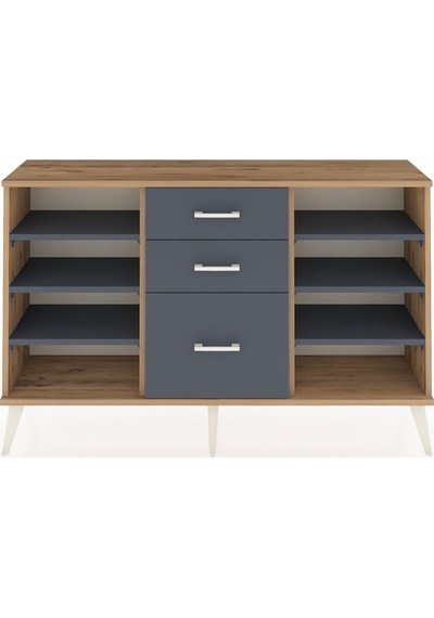 Arges Konsol 6 Raflı 3 Çekmeceli 132x30x83 Çam-antrasit/antrasit Antrasit/antrasit Arges Konsol 6 Raflı 3 Çekmeceli 132x30x83 Çam-antrasit/antrasit Antrasit/antrasit