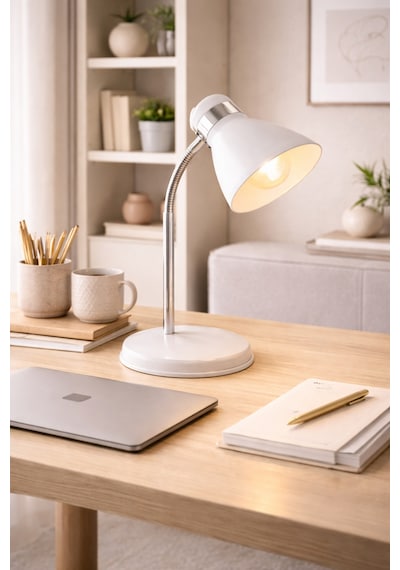 Nisaluce Modern Krom   Spiralli Masa Lambası