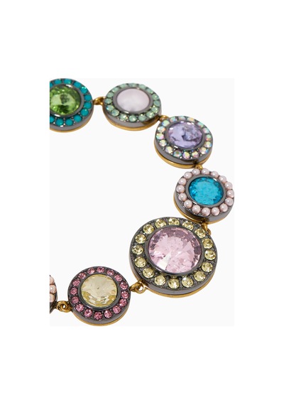 Octavia Bracelet, Pastel Kristal Ve Inci Detaylı Zarif Bileklik Çok Renkli