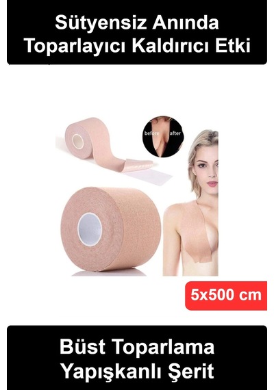 Wonara Göğüs Dikleştirici Bant 5 Metre Pamuklu Esnek Suya Terlemeye Dayanıklı Toparlayıcı Kaldırıcı Şekille Çok Renkli
