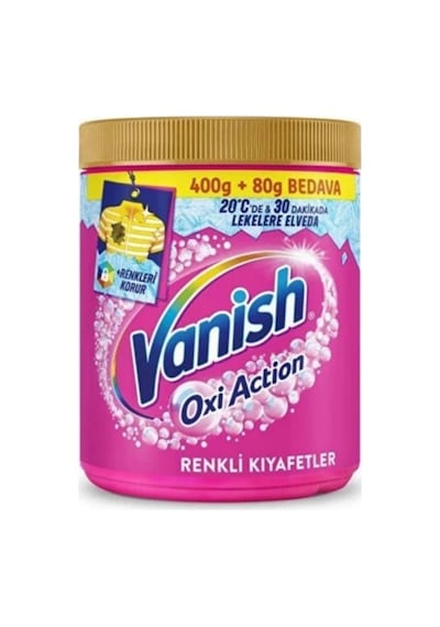 Vanish Ultimate Leke Çıkarıcı Toz Pembe 480 Gr 8'li Paket