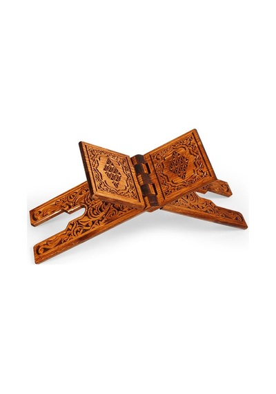 Selçuklu Ahşap Oyma Desenli Rahle Orta Boy 55/18.5 Cm+ Bizde