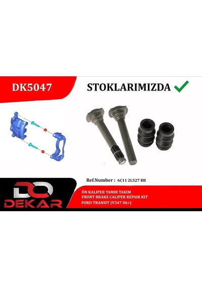 Dekar Dk5047 Ön Kaliper Tamir Takım Transit V347 06 6c11.2l-527.bb -