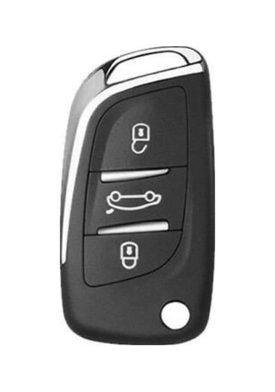 Autohan Keys Lüx Citroen Peugeot Anahtar Kılıfı, Siyah-gold Renk, C1 C2 C3 C4 C5 306 407 807 Ds Standart
