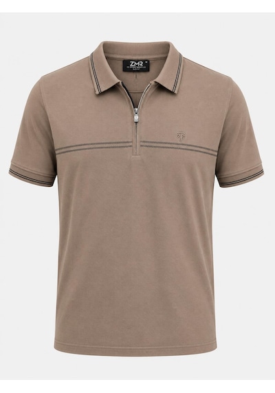 Classics Men Zamur Slim Fit Erkek Polo Yaka Kısa Kol Tişört 7706 Kahverengi