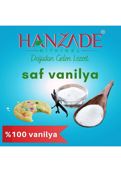Hanzade Bitkisel Saf Vanilya Şekersiz 50 G