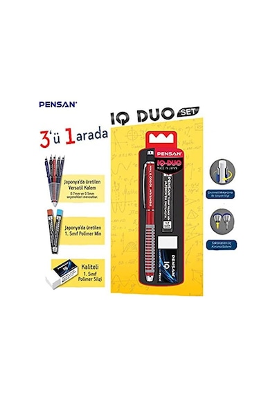 Pensan Iq Duo Kırmızı 0.5 Mm Set Versatil