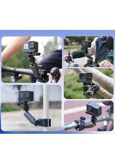 Ayex Crab Claw Clamp Mount Telesin S3-hbm-01 Aksiyon Kamera Kelepçe Aparatı Gopro Djı İle Uyumlu