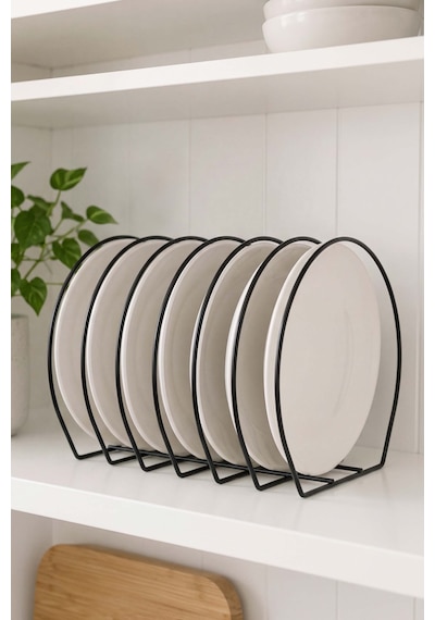 Siyah Metal Tabak Düzenleyici Organizer