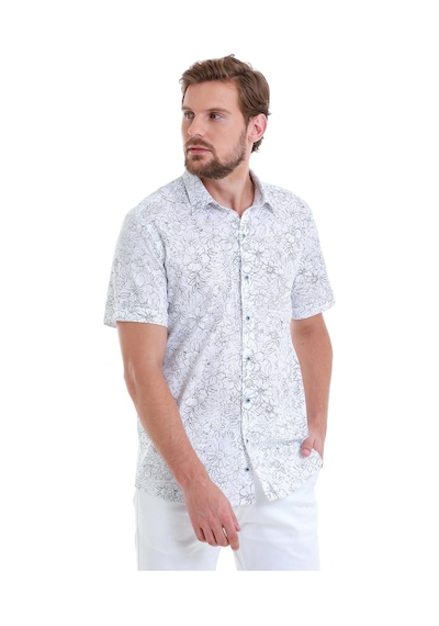 Hatemoğlu Lacivert Comfort Fit Baskılı 100% Pamuk Slim Yaka Kısa Kollu Gömlek 24d190000006 Lb1 Lacivert Hatemoğlu Lacivert Comfort Fit Baskılı 100% Pamuk Slim Yaka Kısa Kollu Gömlek 24d190000006 Lb1 Lacivert
