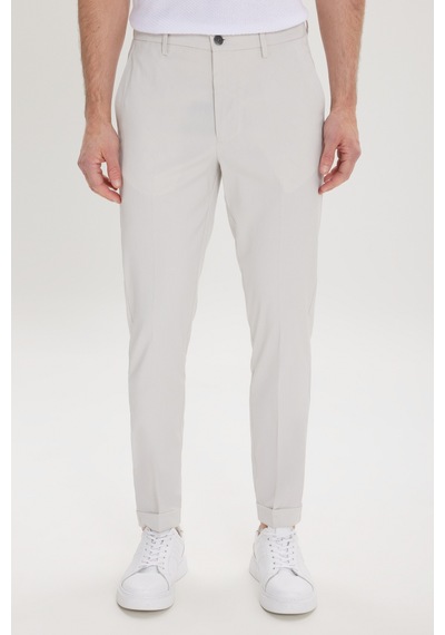 AC&Co / Altınyıldız Classics Erkek Tas Slim Fit Dar Kesim Beli Lastikli Yan Cep Rahat Pantolon Tas Taş
