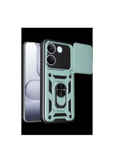 Xiaomi Poco X8 Pro Pars Lens Yüzüklü Silikon - Yeşil