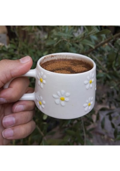 Tr Klasik Çayır Papatyalı Seramik 200 Ml Kupa Bardak Mug Diğer