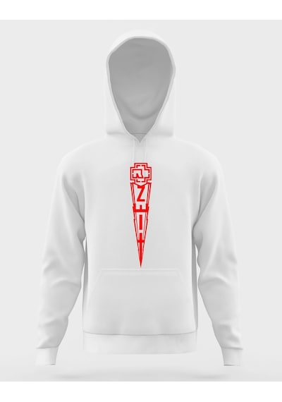 Startmore Zeit Rammstein Kapüşönlu Hoodie Beyaz