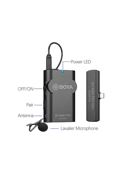 Boya By-wm4 Pro-k5 Android Telefon Kablosuz Yaka Mikrofonu